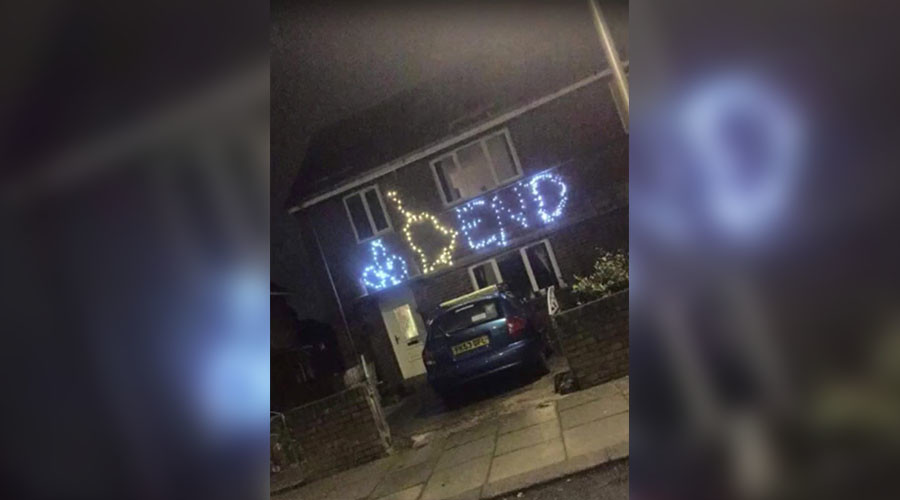 Offensive Christmas Lights in Blackpool